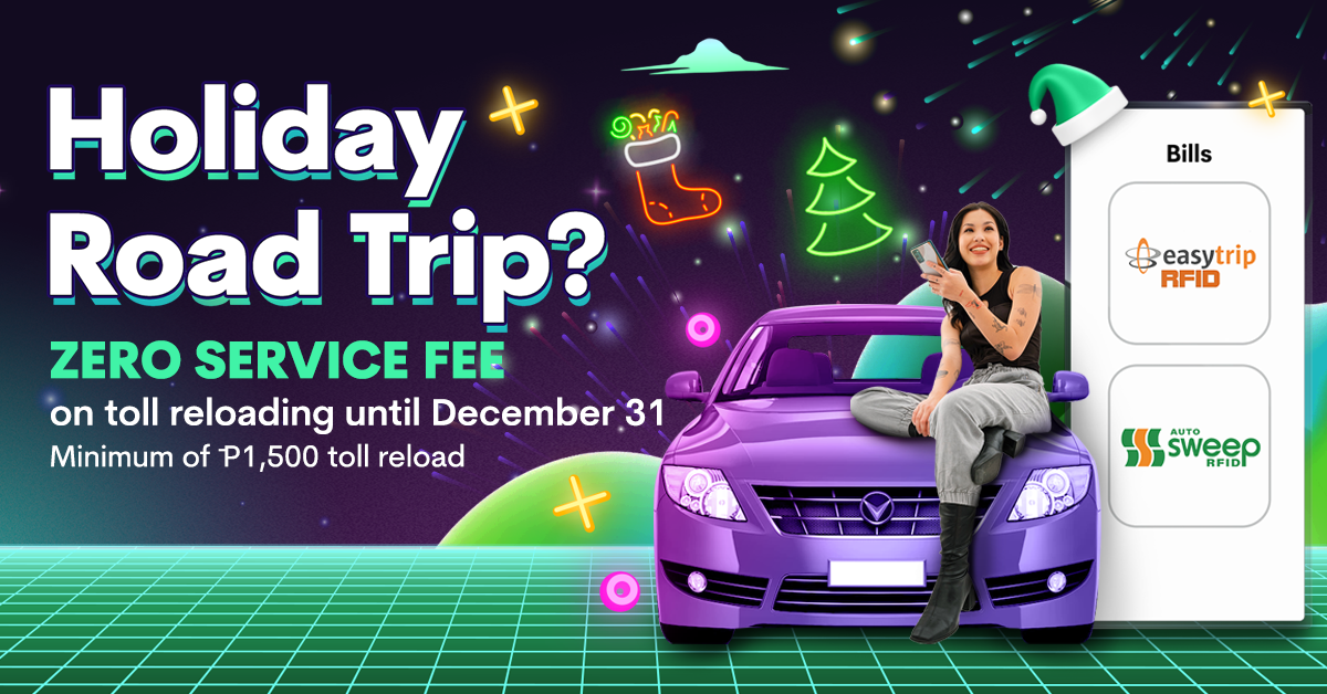 Free service fee on your Autosweep & Easytrip toll reload!